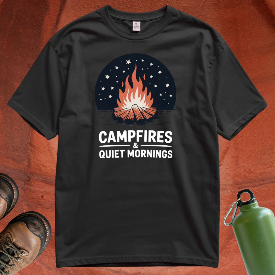 'Campfires and Quiet Mornings' - T Shirt