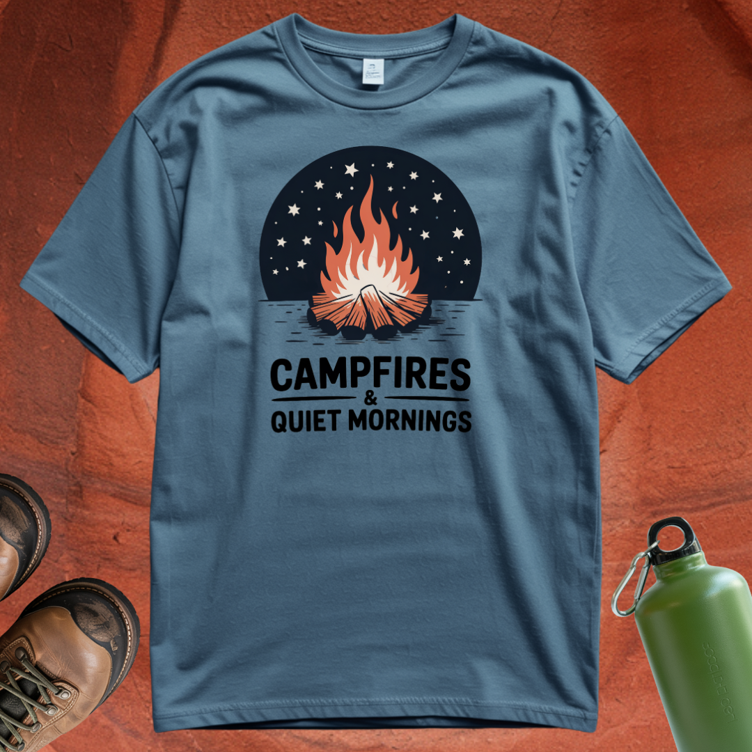 'Campfires and Quiet Mornings' - T Shirt