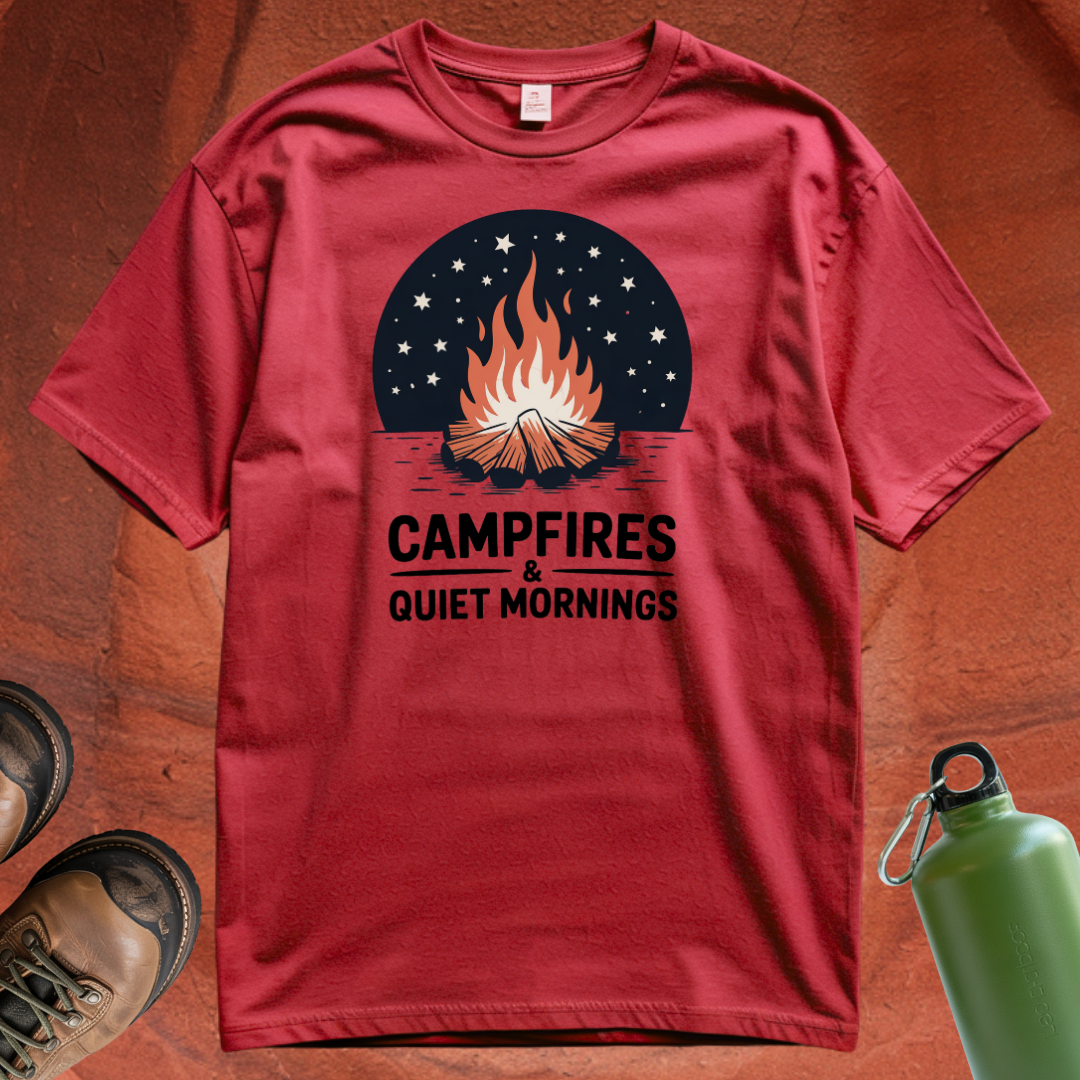 'Campfires and Quiet Mornings' - T Shirt