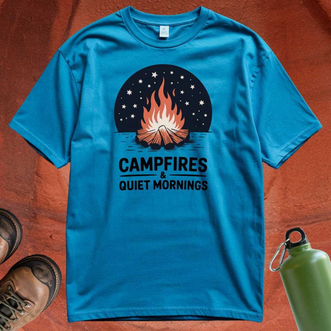 'Campfires and Quiet Mornings' - T Shirt