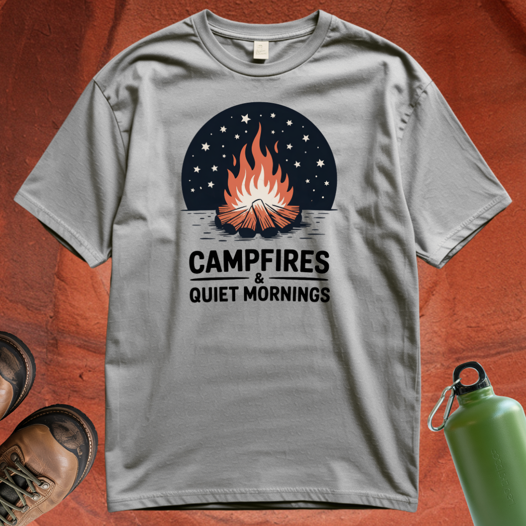 'Campfires and Quiet Mornings' - T Shirt