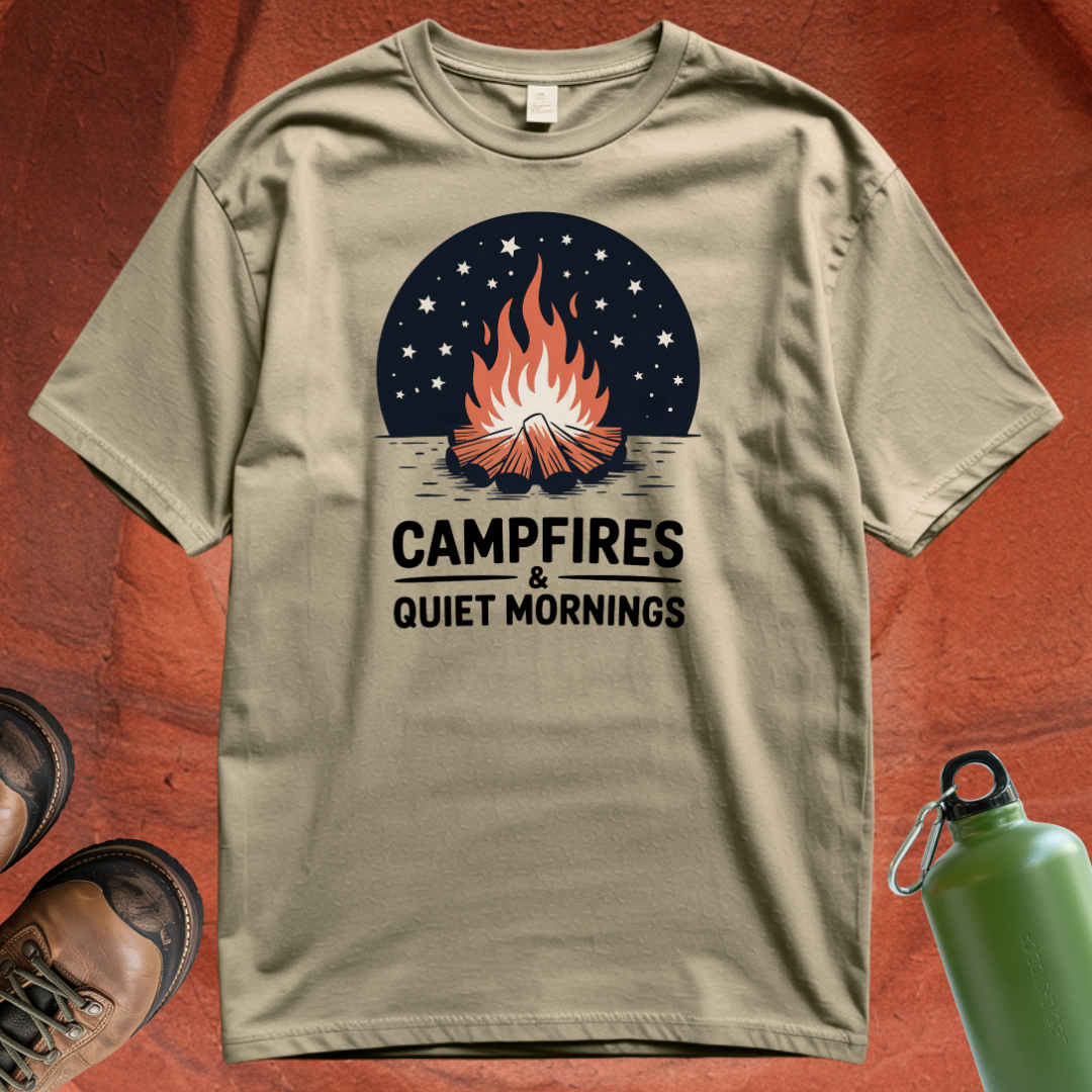 'Campfires and Quiet Mornings' - T Shirt