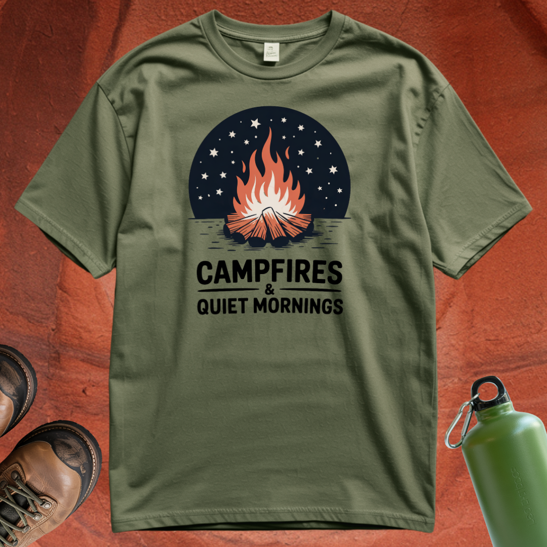'Campfires and Quiet Mornings' - T Shirt