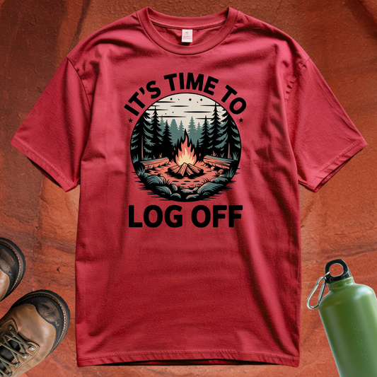 'It's Time to Log Off' - T Shirt