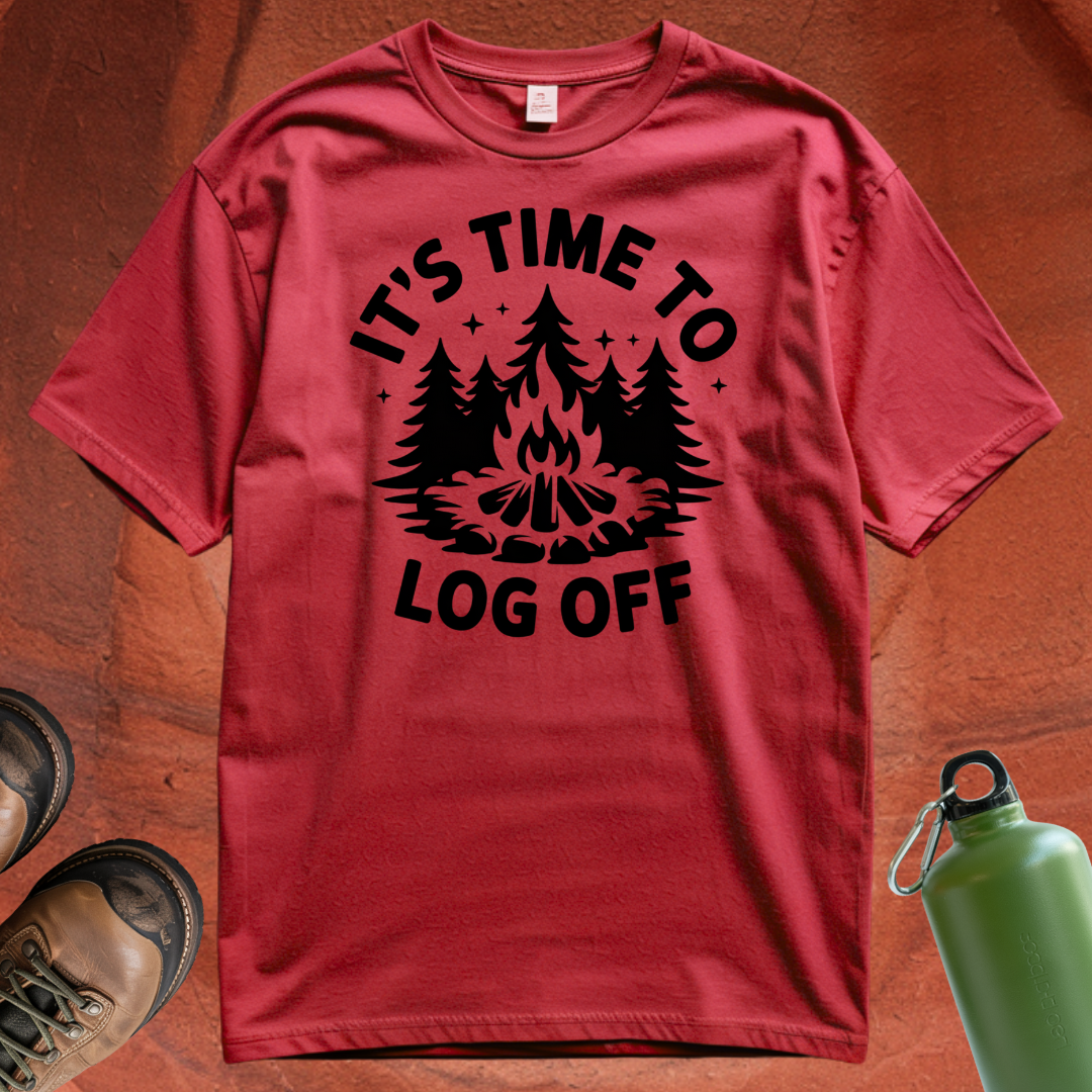 'It's Time to Log Off' - T Shirt