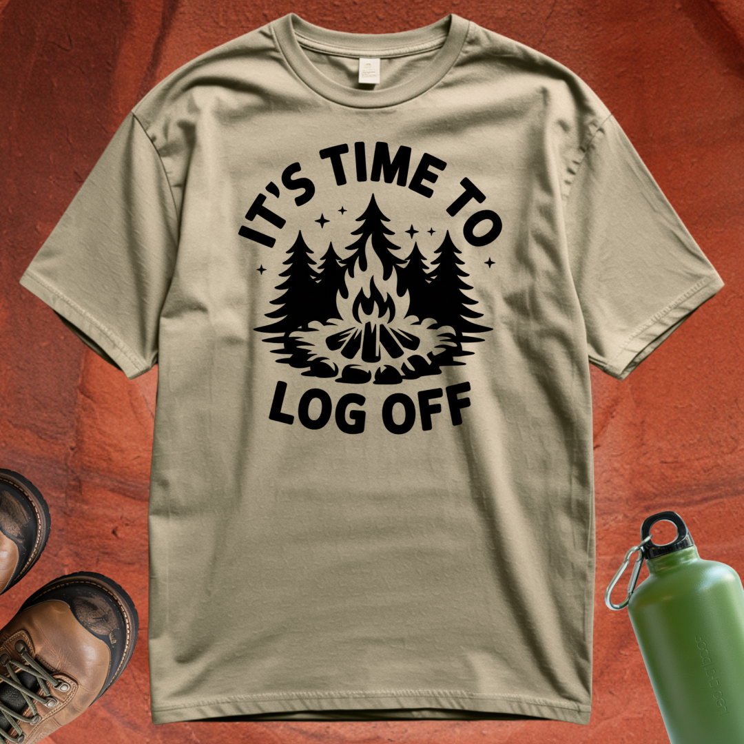 'It's Time to Log Off' - T Shirt