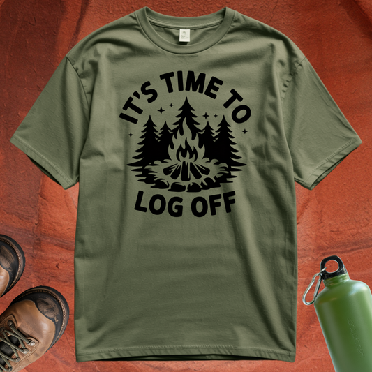 'It's Time to Log Off' - T Shirt