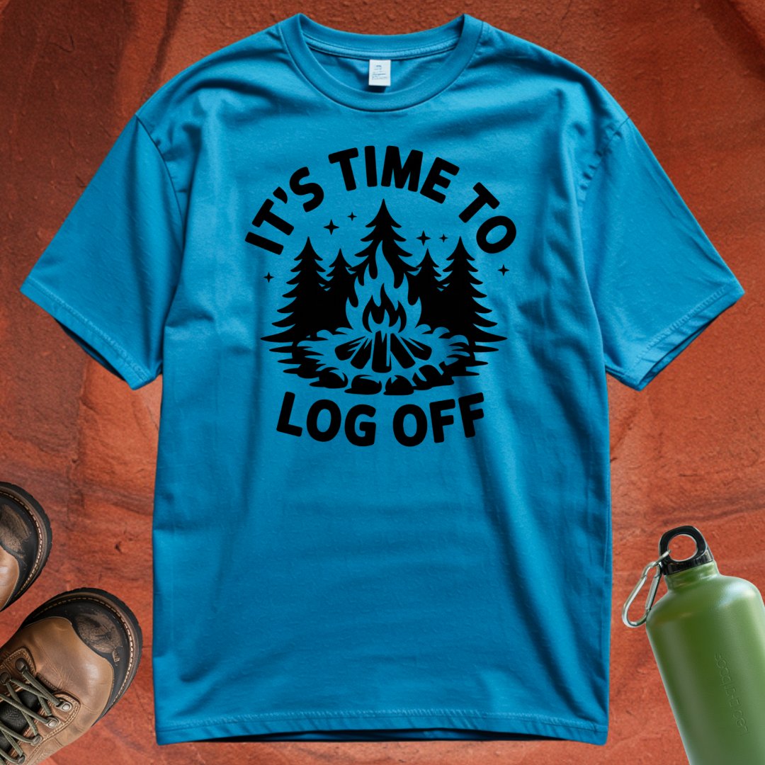 'It's Time to Log Off' - T Shirt