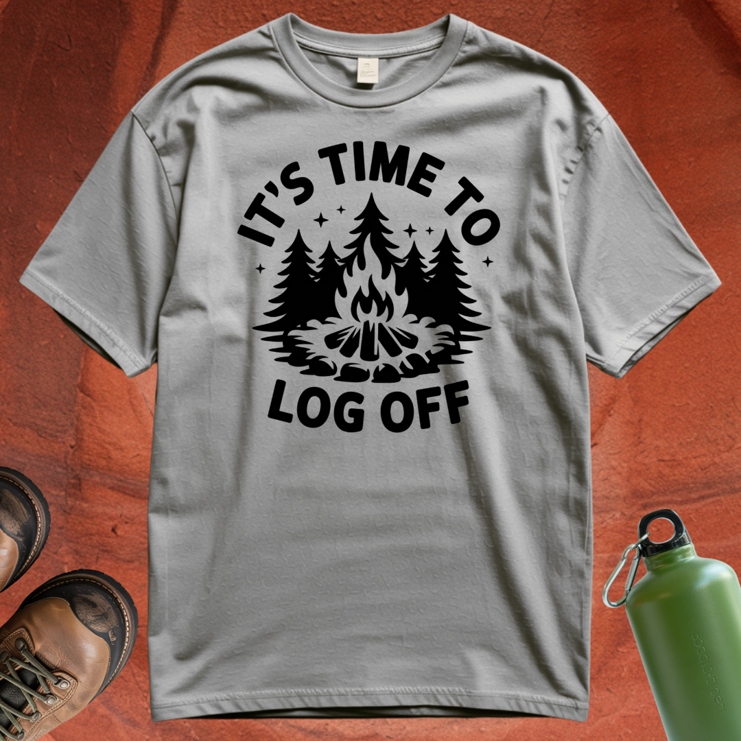 'It's Time to Log Off' - T Shirt